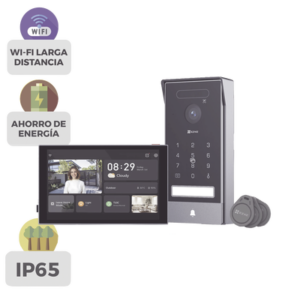 Video Portero Inteligente / 4K UHD / Wi-Fi 6 Dual Band / Reconocimiento de Venas de Palma y Facial / Monitor Táctil 8" / Visión Nocturna Color / IP65