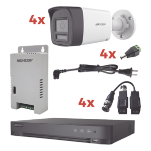 Kit de Videovigilancia TurboHD / DVR 4 Canales + 1 IP / 4 Cámaras Bala 2 Megapixel / Audio Bidireccional / Dual Light 30 m (98.4 ft) + IR 20 m (65.6 ft) / Fuente Regulada 12-15 VCC