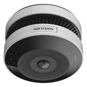 Cámara Fisheye IP / 4 Megapixel / Detector de Humo y Temperatura / IR 15 m (49.2 ft) / WDR 120 dB / Alarma 85 dB / PoE / MicroSD 128 GB