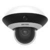 Mini Domo PanoVu IP / 4 Megapixel UHD / 1 PTZ 4X Zoom + 3 Lentes Panorámicos 360° / H.265 / IR 10 m (32.8 ft) / PoE+ / dWDR / Uso en Interior