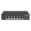 Switch PoE+ Industrial / 4 Puertos 10/100 Mbps / 1 Puerto Gigabit Uplink / 1 Puerto SFP / Alcance Extendido 300 m (984.3 ft) / 60 W / Gestión Cloud