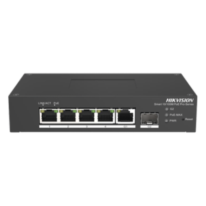 Switch PoE+ Industrial / 4 Puertos 10/100 Mbps / 1 Puerto Gigabit Uplink / 1 Puerto SFP / Alcance Extendido 300 m (984.3 ft) / 60 W / Gestión Cloud