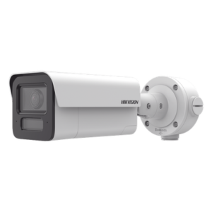 Cámara Bala IP / 4 Megapixel / Lente 4 mm / IR EXIR 80 m (262.5 ft) / Analíticos IA 80 m (262.5 ft) / Audio Bidireccional / IP67 / IK10 / WDR 120 dB