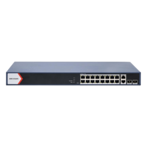 Switch PoE+ Administrable / 16 Puertos 1000 Mbps PoE+ / 2 Puertos Uplink 1000 Mbps / 2 Puertos SFP / Alcance Extendido 300 m (984.3 ft) / 230 W