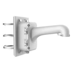 Montaje en Poste con Caja de Conexión / Ajustable 100-200 mm / Capacidad 10 kg (22 lb) / Aluminio y Acero / IP Compatible