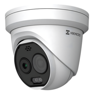 Cámara Turret IP Bi-Espectral / Térmica 160×120 / Óptica 5 MP / -20°C a 150°C / VCA 3.0 / Vehículo 60 m / Humano 20 m