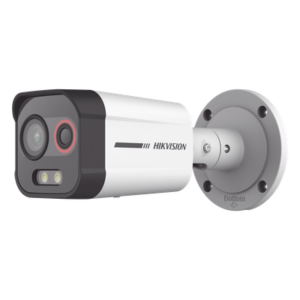 Cámara Bala IP Biespectral Térmica y Óptica / Análisis VCA Perimetral / Térmica 96 x 72 / Óptica 4 MP ColorVu / IR 30 m (98.4 ft) / IP67 / PoE