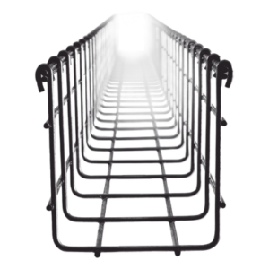 Charola Tipo Malla / 105 mm x 100 mm / Acabado Electro Zinc / Tramo 3 m (9.8 ft)
