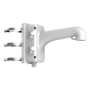 Soporte de Montaje en Poste / Caja de Conexiones Integrada / Diámetro Ajustable 67-127 mm / Capacidad 10 kg / 14.0 x 10.3 x 6.7 in
