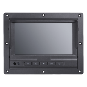 Monitor LCD Vehicular / 7 Pulgadas / 800x480 / 3 Canales de Video / Conector Aviación 4 Pines / -20°C a 70°C / 12 VCC