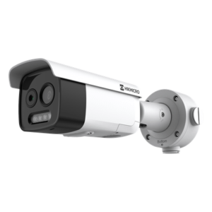 Cámara Bala Bi-Espectral / Térmica 256×192 / Óptica 5 MP / Personas 120 m (393.7 ft) / Fuego 74.4 m (244.1 ft) / Alarma / PoE