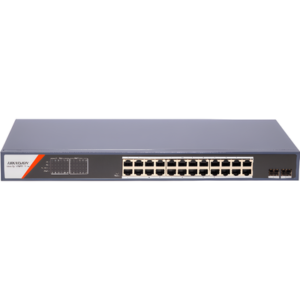 Switch PoE+ Administrable / 24 Puertos Gigabit / 2 Puertos SFP / PoE Extendido 250 m (820.2 ft) / 370 W / Tasa de Reenvío 36.688 Mpps