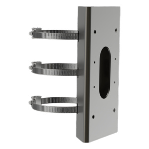 Soporte de Montaje para Poste / Acero Inoxidable SUS304 / Diámetro Ajustable 67-127 mm / 4 Agujeros M8 y M4