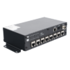 Switch PoE Móvil / 8 Puertos PoE 100 Mbps / 1 Puerto Uplink 1 Gbps / 90 W Total / 9-36 V DC / -20°C a +60°C