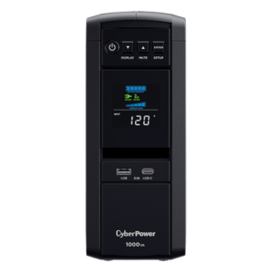 UPS de Torre / 1000 VA / 600 W / Onda Senoidal Pura / Línea Interactiva / 10 Tomas NEMA 5-15R / AVR / LCD Multifunción
