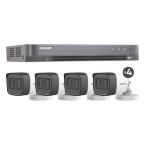 Kit de Videovigilancia TurboHD / 5 Megapixel / DVR 8 Canales / 4 Cámaras Bala con Audio / IR 30 m (98.4 ft) / IP67 / Lente 2.8 mm