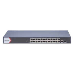 Switch PoE+ Monitoreable / 24 Puertos Gigabit / 1 Puerto Uplink SFP / 1 Puerto Uplink Gigabit / Alcance Extendido 300 m (984.3 ft) / 370 W PoE+
