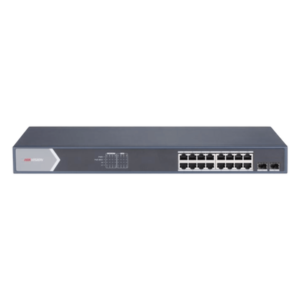 Switch PoE+ Administrable / 16 Puertos Gigabit / 2 Puertos SFP / Alcance Extendido 300 m (984.3 ft) / 225 W / Gestión Web y Nube