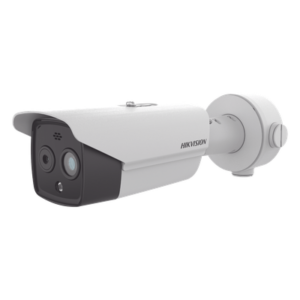 Cámara Bala IP Dual / Térmica 256 x 192 / Óptica 4 Megapixel / IR 30 m (98.4 ft) / PoE / Termométrica / Sirena / IP66