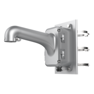 Soporte de Montaje para Domo PTZ / Poste Vertical con Caja de Conexión / Ajustable 80-200 mm / Carga Máxima 10 kg (22 lb) / Aluminio y Acero