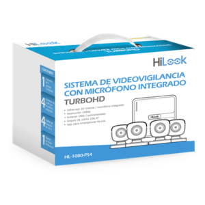 Kit de Videovigilancia TurboHD / 4 Canales / 1080p Lite / Audio por Coaxitron / IR 20 m (65.6 ft) / 4 Cámaras Bala con Micrófono Integrado