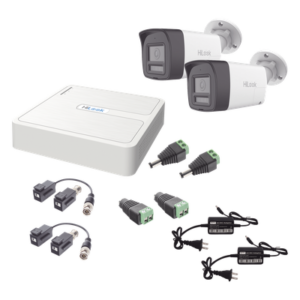 Kit de Videovigilancia TurboHD / DVR 4 Canales / 2 Cámaras Bala 2 Megapixel / Dual Light 20 m (65.6 ft) + IR 30 m (98.4 ft) / Audio Bidireccional / Exterior IP67