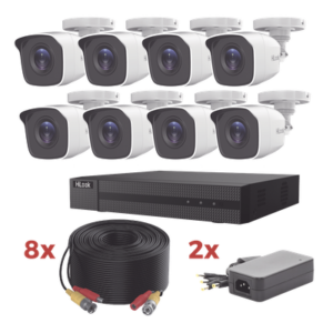 Kit de Videovigilancia TurboHD / DVR 8 Canales 1080p Lite / 8 Cámaras Bala 2 Megapixel / IR 20 m (65.6 ft) / Audio por Coaxitron / Cables Coaxiales 20 m (65.6 ft)