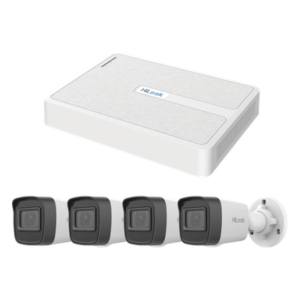 Kit de Videovigilancia IP / 2 Megapixel / NVR 8 Canales con 8 Puertos PoE+ / 4 Cámaras Bala para Exterior / IR 30 m (98.4 ft) / Compresión H.265+