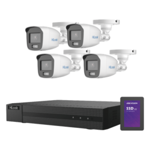 Kit TurboHD / 2 Megapixel / 5 Canales / ColorVu 20 m (65.6 ft) / SSD 1 TB / Audio Integrado