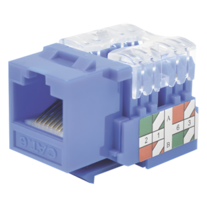 Módulo Jack / Cat6 Clase E / Keystone 110 / Impacto / RJ45 No Blindado / Azul