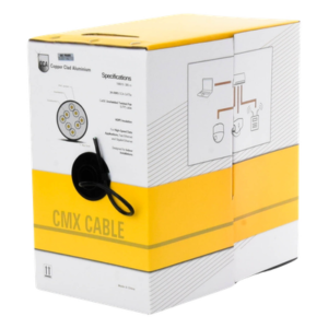 Bobina de Cable / Cat5e UTP / 305 m (1000 ft) / CCA / 24 AWG / 100 MHz / Interior / Negro