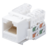 Módulo Jack Keystone / Cat6 / Clase E / Terminación 110 Punchdown / RJ45 / Sin Blindaje / Color Blanco