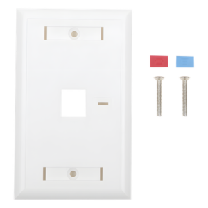 Placa de Pared / 1 Puerto Keystone / 70 x 115 mm (2.75' x 4.52') / UL 94V-0 / Blanco