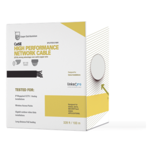 Bobina de Cable / Cat5e / 100 m (328 pies) / CCA / Calibre 24 / UTP / 100 MHz / Interior