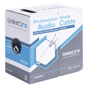 Cable de Audio Profesional / 2 Conductores / Calibre 18 / Bobina 152 m (500 ft) / FRNC / -20°C a 60°C