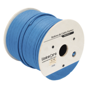 Bobina de Cable Siamés Cat6 UTP / 100% Cobre / 2 Conductores 18 AWG / 152 Metros (500 Pies) / Exterior UV-Rated / 250 MHz