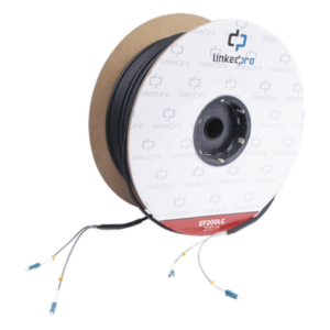 Carrete de Fibra Óptica Monomodo / LC-LC Dúplex / Kevlar / 200 m (656.17 pies) / HDPE Subterráneo