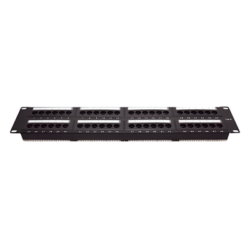 Panel de Parcheo de Impacto / 48 Puertos / Cat6 / 2U / 19 Pulgadas (48.26 cm) / T568A/T568B