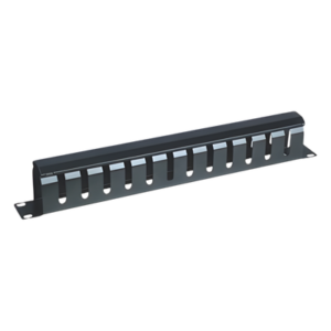 Organizador de Cables Horizontal / 1U para Rack 19" / Capacidad 60 Cables Cat5 o 50 Cat6 / Cubierta Metálica / Ventilación 50%
