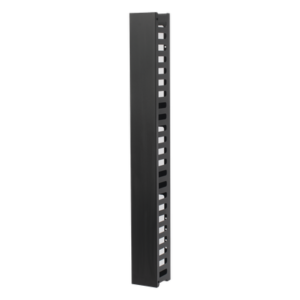 Organizador Vertical de Cable / 24U / Acero Sólido / 260 Cables CAT5E / Compatible Racks EIRL y EIQR