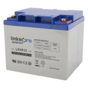 Batería de Respaldo AGM-VRLA / 12 V / 40 Ah / Terminales T2 / Vida Útil 5 Años / Certificación UL / Libre de Mantenimiento