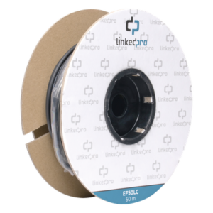 Carrete de Fibra Óptica / Monomodo 9/125 / LC-LC Dúplex / 50 m (164.04 pies) / Tight Buffer / Kevlar / Subterráneo por Tubería