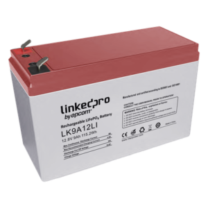Batería LiFePO4 / 12.8 Vcc / 9 Ah / 2000 Ciclos / Descarga 9 A / -20°C a +60°C / Terminales F1-F2