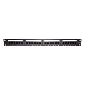 Panel de Parcheo de Impacto / 24 Puertos / Cat5e / 19 Pulgadas / 1U / 110 IDC / 24-26 AWG