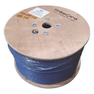 Bobina de Cable Cat6+ / 1000m (3280.84 ft) / Calibre 23 AWG / 250 MHz / Sin Blindaje / PVC CM / Azul