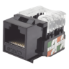Módulo Jack Keystone / Cat6 / Terminación 110 Punchdown / RJ45 Sin Blindaje / T568A-B / Color Negro