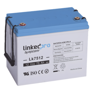 Batería de Respaldo AGM-VRLA / 12 V / 75 Ah / Terminales T3 / UL Certificada / Libre de Mantenimiento