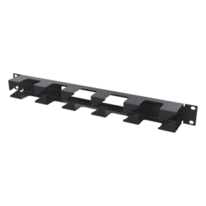 Organizador de Cables Horizontal / 19" / 1U / Acero / Capacidad 22 Cables Cat 5e