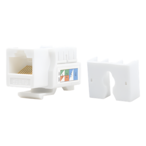 Módulo Jack Keystone / Cat5e / Terminación 110 / RJ45 / 1 Puerto / 90° / T568A-B / Blanco