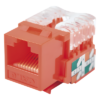 Módulo Jack Keystone / Cat6 / Terminación 110 / UTP / Color Rojo / 1 Puerto